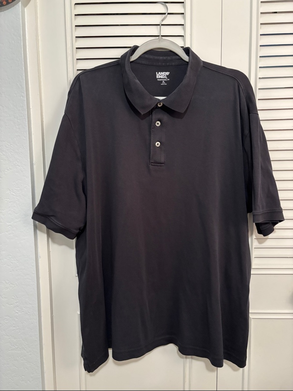 Set of 6 Lands' End Men's Polo Shirt -Supima cottton Black
